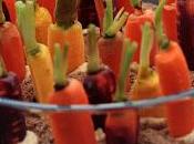 Pour l'apéritif potager petites carottes très colorées