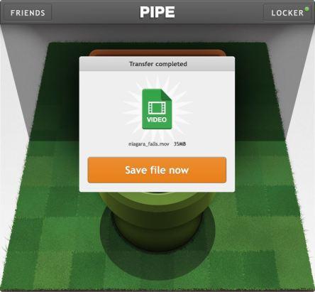 Pipe: envoyez des fichiers de 1 Giga à vos amis depuis Facebook 