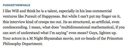 WILL ET JADEN SMITH DONNENT UNE INTERVIEW ETRANGE EN PARLANT DE 'PATTERNS' EN TANT QUE RELIGION (POUR LA PROMOTION D'AFTER EARTH)