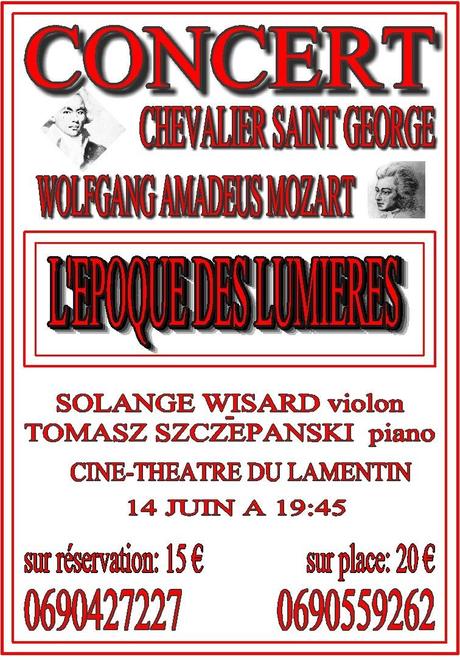Saint-Georges et Mozart par Solange et Tomasz le 14 juin 2013 au Lamentin