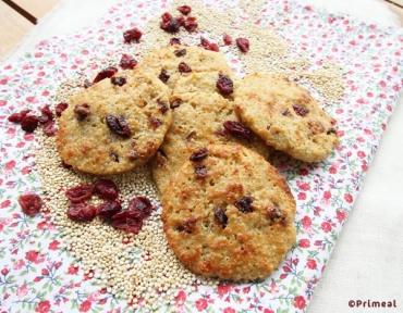  Recette bio: Cookies bio quinoa-cramberries de Priméal 
