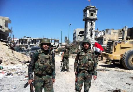 Soldats syriens à Homs, le 05/06/2013