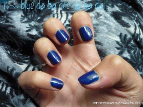 I'm blue (Da Ba Dee) : mes ongles bleus avec Sephora