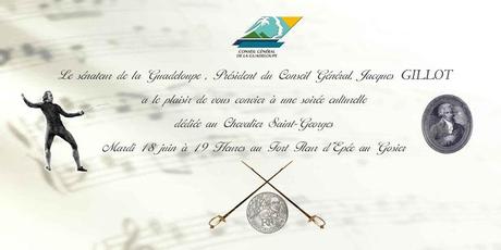 Soirée culturelle dédiée au Chevalier Saint-Georges le 18 juin 2013 à 19 heures au Fort Fleur d’Épée au Gosier