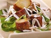 Salade mâche tofu fumé