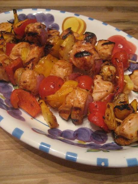 Brochettes de poulet à la marinade pour brochettes de boeuf