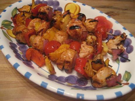 Brochettes de poulet à la marinade pour brochettes de boeuf