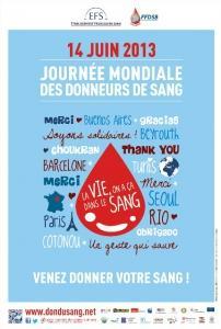 Journée mondiale du DON de SANG: Donner, c'est redonner la vie  – OMS-EFS