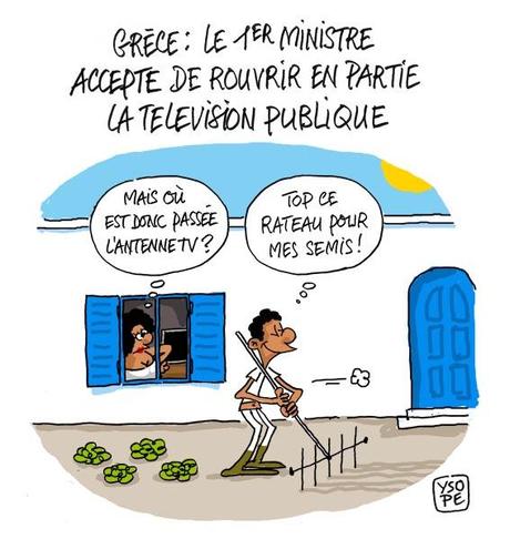 télévision grecque remise