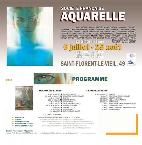 Exposition 2013 de la Société Française d’Aquarelle à Saint-Florent-le-Vieil