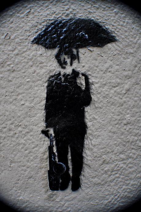 Pochoir au Parapluie