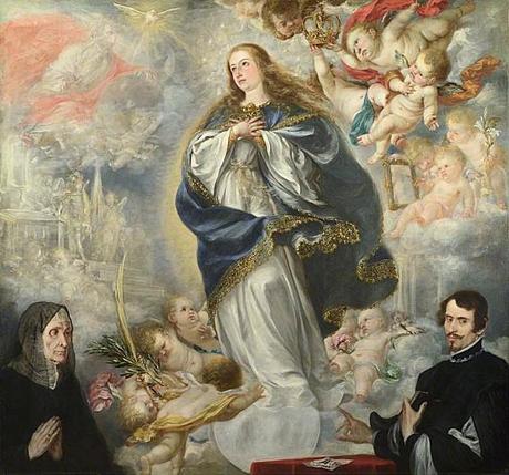 Juan de Valdes Leal L'Immaculée Conception avec deux donat
