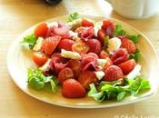 Salade fraises tomates Bresaola