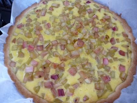 TARTE A LA RHUBARBE MERINGUEE