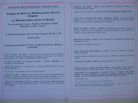 403- Mes textes mis en scène au festival off d'Avignon