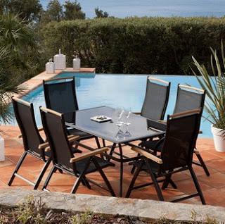 Salon de jardin composé de :. 1 Table de jardin rectangulaire 152x95 cm 6 Fauteuils multipositions Caractéristiques techniques :.... Top 3 des dernières tendances déco pour son jardin