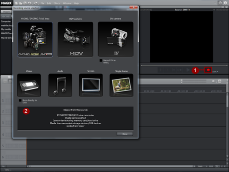 Screenshot1 Introduction Video Pro X5, 2e partie : limportation