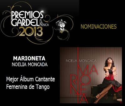 Noelia Moncada finaliste des Prix Gardel 2013 pour Marioneta [Disques & Livres]