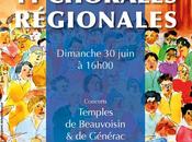 Rencontre chorales régionales dans Gard Beauvoisin Générac aquarelle choristes