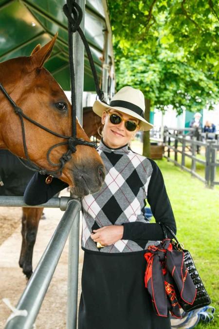 33. Ms Sharon Stone, polo pony