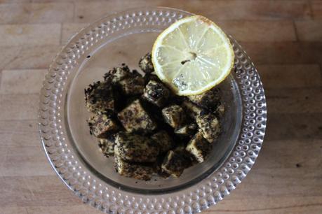 Cubes de tofu au parfum libanais