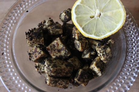 Cubes de tofu au parfum libanais