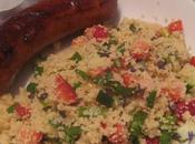 Salade couscous fraises, poivre rose livèche