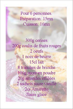 recette brioche aux cerises