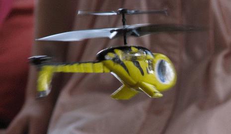 Un helicoptere téléguidé, le must du jouet