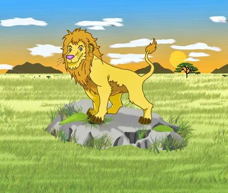 Le Lion,le roi des animaux pour illustrer les 7 BD du mois de Juin sur les Animaux