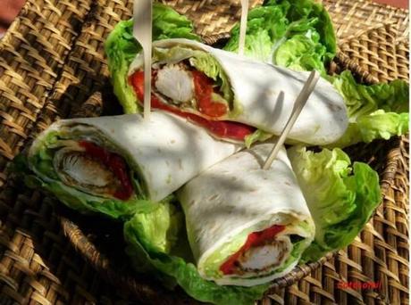 Wrap poulet sesame