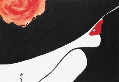 rené gruau affiche publiciatire vintage rouge baiser dior rouge a lèvres haute ocuture