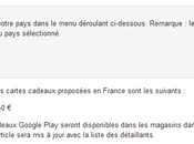 cartes cadeaux arrivent Google Play Store