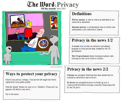 The Word of the Month (JUNE 2013) : Privacy
