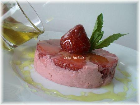 mousse de fraise à la menthe