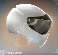 Un casque de moto à réalité augmentée