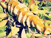 Salade pêches chipotle blancs poulet