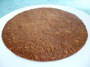 cookie géant hyperprotéiné multicéréales au café, au son d'avoine et aux graines de lin (sans sucre ni beurre ni oeufs) P1040613