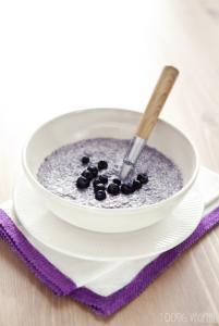 purple chia porridge