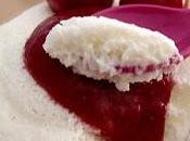 Mousse fromage blanc coulis fruits rouges