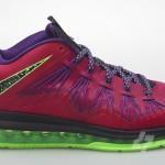 Nike LeBron X Low Red Plum Electric Green