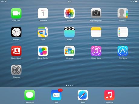 Aperçu de iOS 7 beta 2 pour iPad