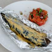 Maquereaux à la moutarde et tartare de tomates aux aromates