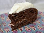 Gâteau chocolat courgette, glaçage coco