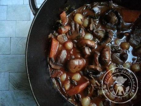 Bourguignon… de champignons {sans gluten/vegan}