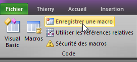 Enregistrer une macro