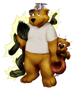 Les personnages principaux de Plee l'ours.