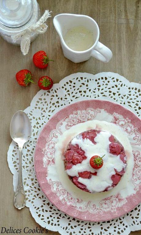 visitandine renversée fraises crème anglaise IG bas