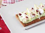 Tartines feuilletées tourteau pomme verte crème d’avocat