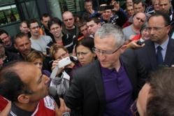 Début juin, les salariés étaient allés à la rencontre de Christophe Peter, Directeur général de GAD sur le site de Saint-Martin-des-Champs.